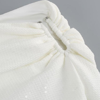 DOLLY Luxury Slopping Shoulder Sleeveless Waist Baring Sexy Cocktail Dress-AGAPE