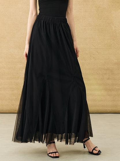 HECO Chinese style simple large elegant and flowing skirt - ELITE.