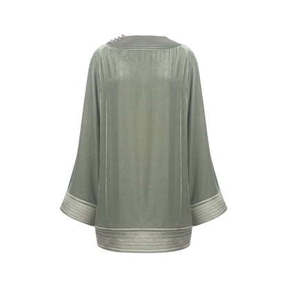 TUYUE Chinese Silk Velvet Robe Flying Sleeve Top - BOB.