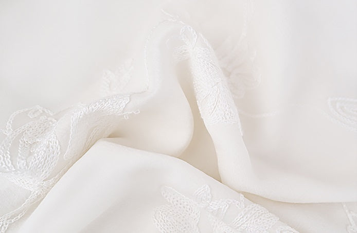 HECO Short Sleeve Mandarin Neckline Loose Summer Top - CENTER.