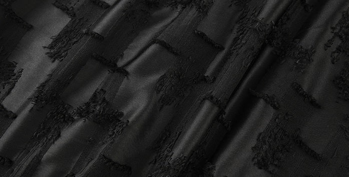 HECO Round Neck Square Tassel Design Texture Shirt Top Women - reign.