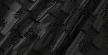 HECO Round Neck Square Tassel Design Texture Shirt Top Women - reign.