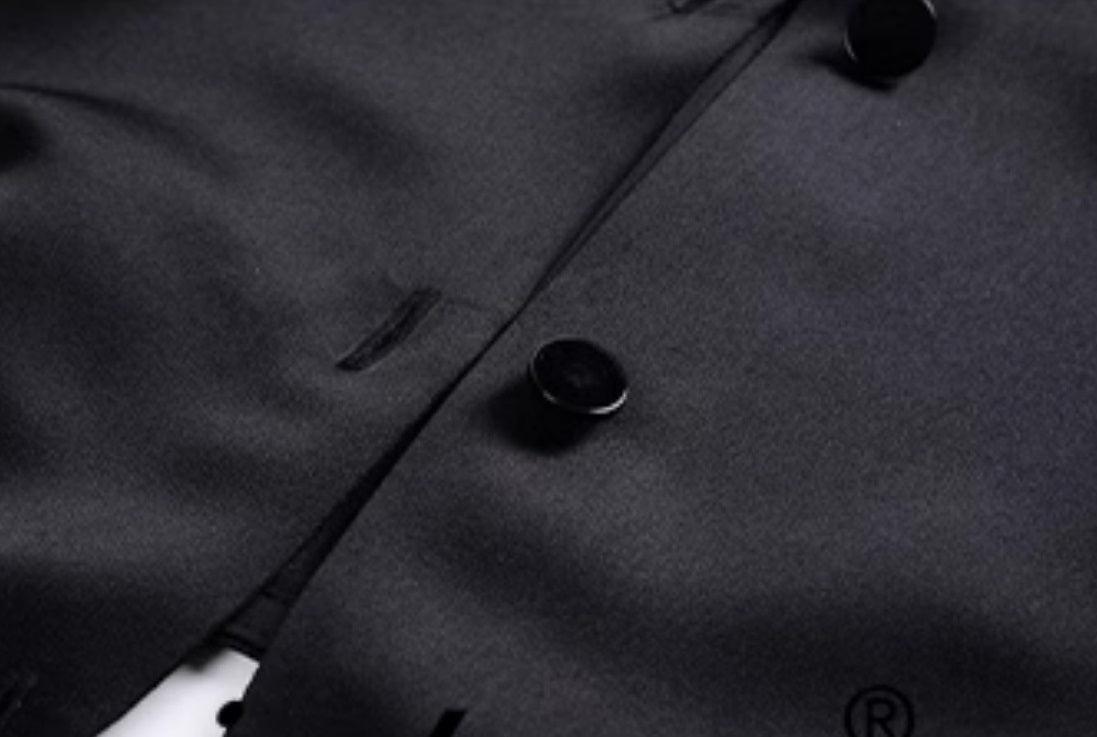 Le Palais Vintage Original Abstinence Babes Black Thick Satin Slim Fit Short Shirt Thin Cup Corset-DIDI