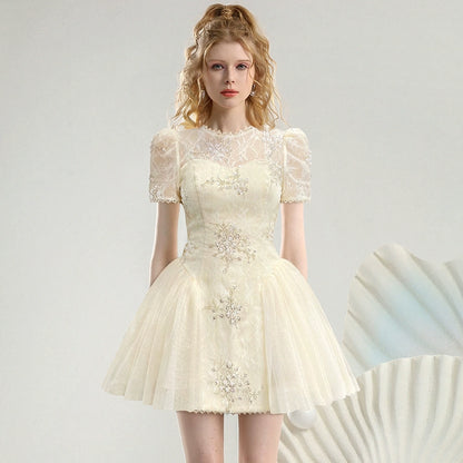 CHECOCRE Stubble French temperament girly heavy industry lace.
