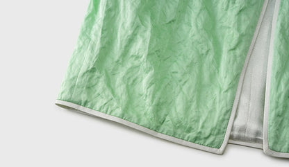 ZHUCHONGYUN front slit straight long skirt-MERUEM.