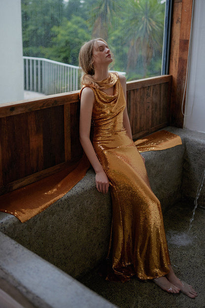GOUDIN backless small evening dress-JAWA.