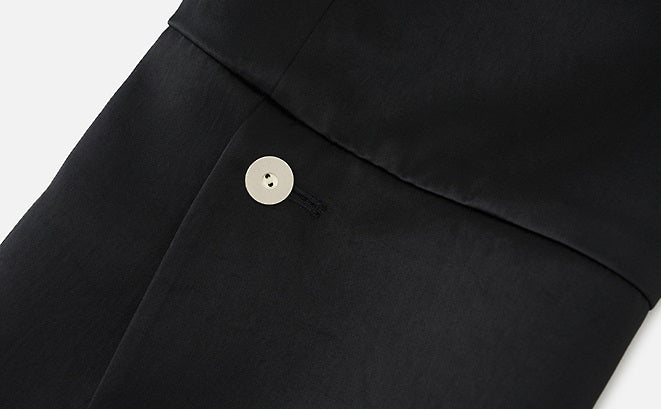 ZHUCHONGYUN minimalist placket short flared sleeve mandarin top-CHUNG.