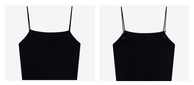 COMME MOI Lu Yan designer new women's clothing tight short pit strip camisole - REIGN.