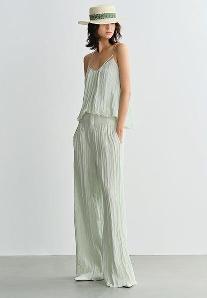 COMME MOI  Beach Lace-up Flower Bud Open Back Short Top - BEAUTY.