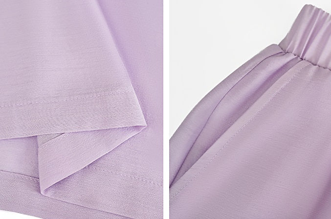 HECO Acetate High Waist Wide-leg Pants - TREY.