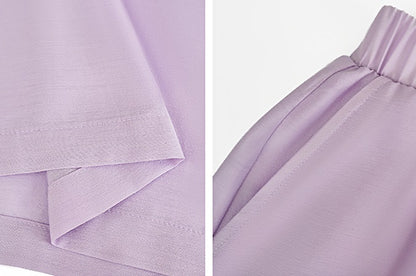 HECO Acetate High Waist Wide-leg Pants - TREY.