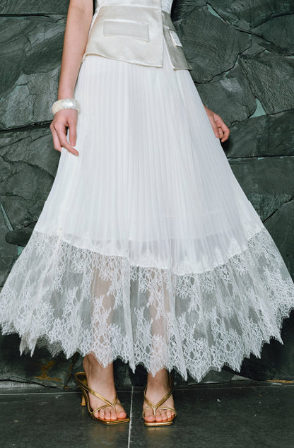 WANGXO Frost Pleat French Dress  - ESMEE.