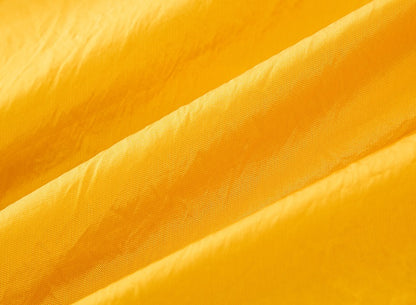 ZHUCHONGYUN yellow asymmetrical pleats slim skirt-CUD.