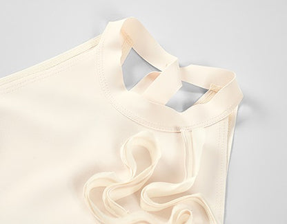 COMME MOI Lv Yan Designer Summer New Dribble Halterneck Dress Set - POSEY.