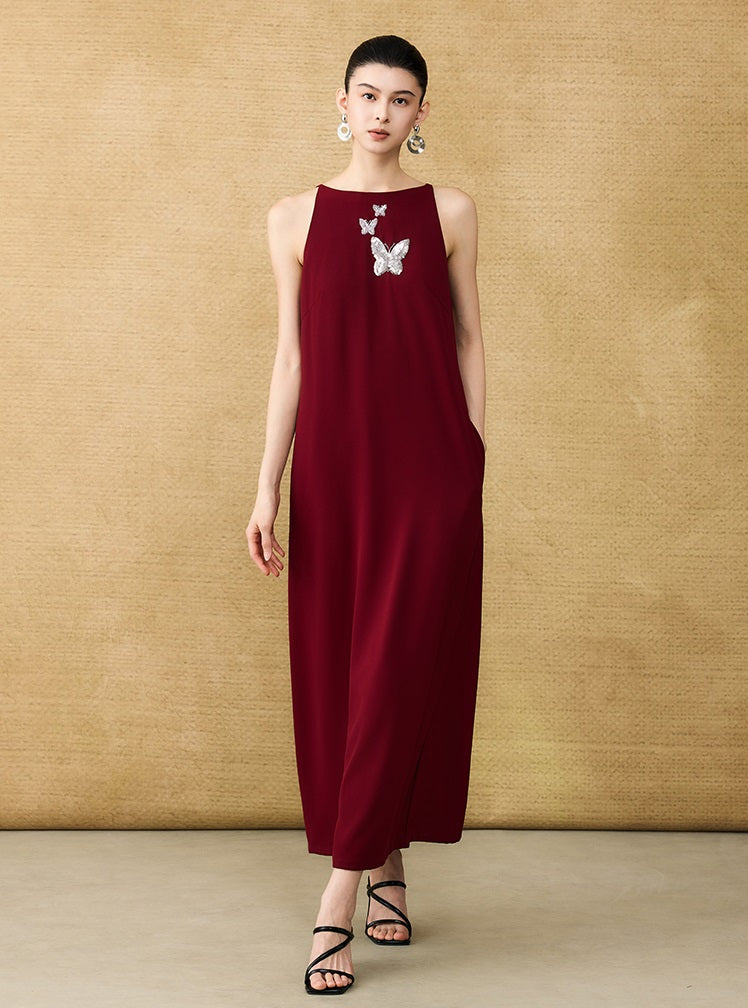 HECO Chinese style butterfly bead embroidered women's long skirt - CLOAK.