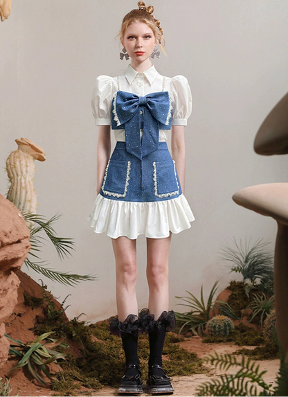 CHECOCRE Chic Bead Chain Puff Sleeve Backless Top - CHANCE