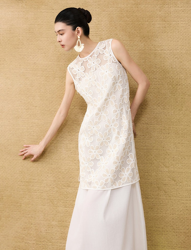 HECO Chinese three-dimensional embroidered dress two-piece dress - SQUIRM.