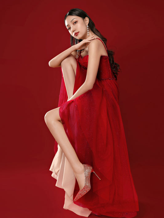 pjjuu Red Xiuhe Wedding Shoes - FIRE