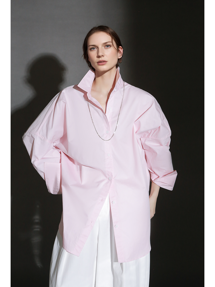PIAOIN minimalist silhouette commuter shirt oversize versatile loose luxury -COX.
