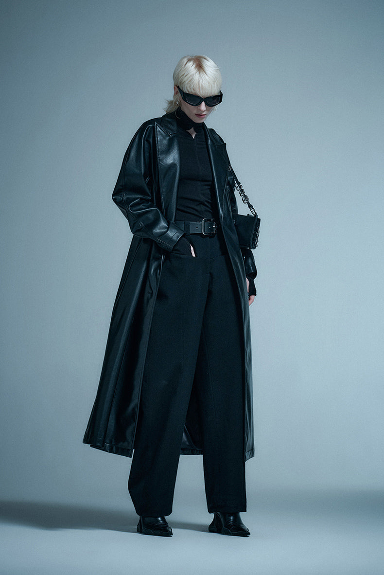ANNAKIKI mid-waisted wool scimitar mid-rise trousers-ITSUKI