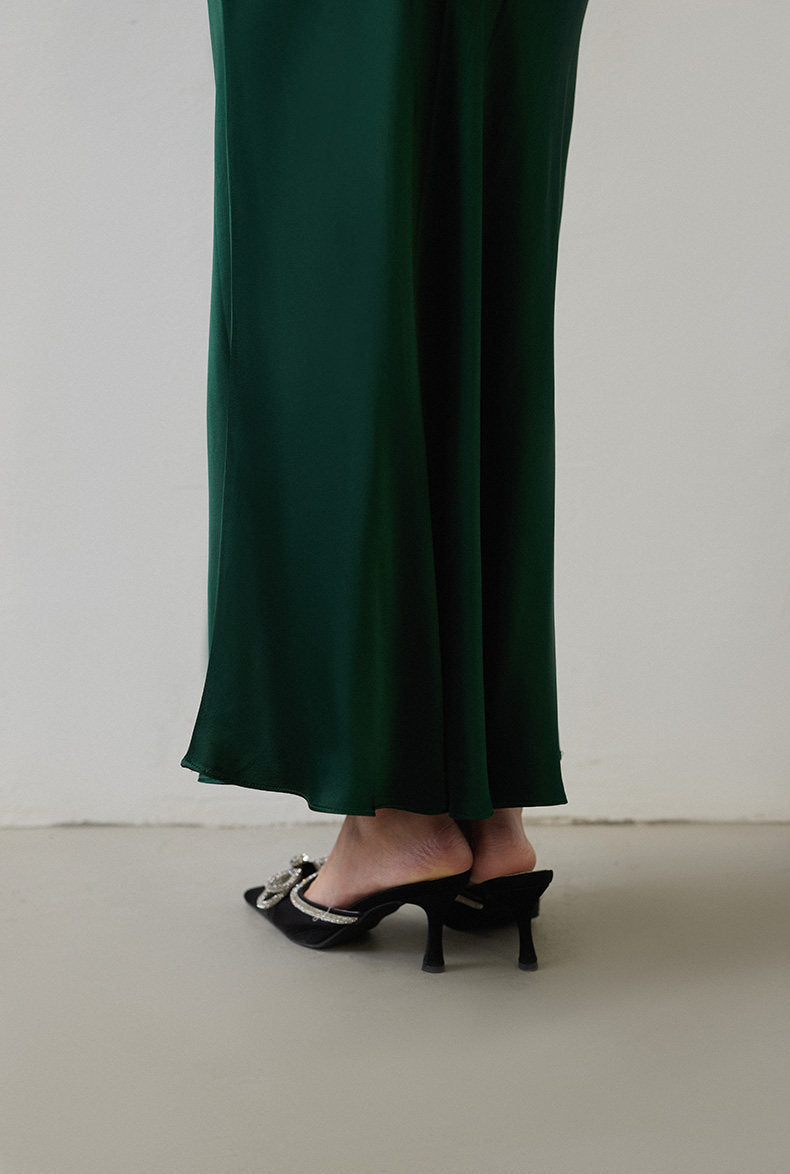 GOUDIN elegant low back slip dress -ZOFIA.