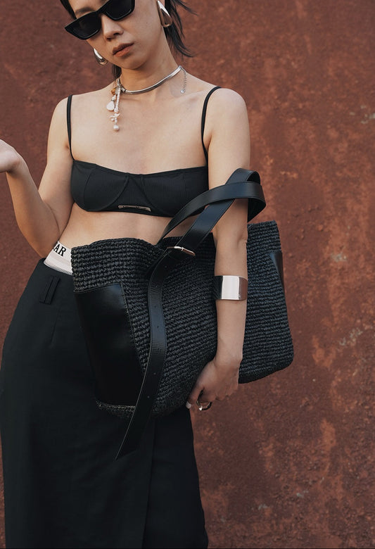 IUBALLET Woven Leather Tote Bag - CHARGE.