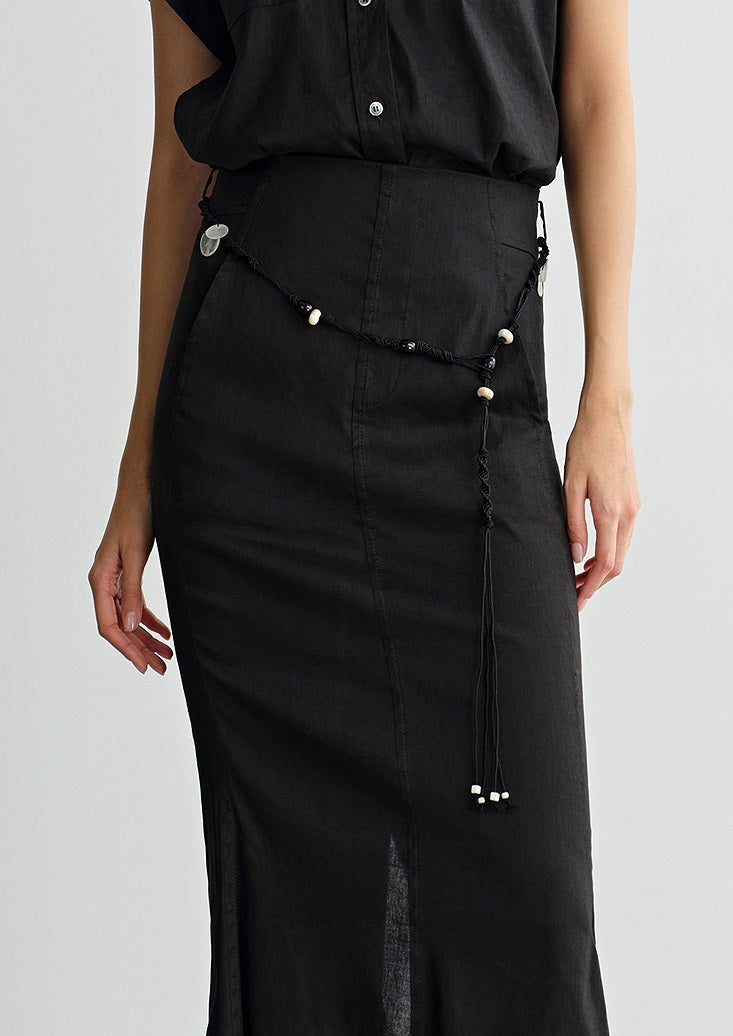 COMME MOI summer delicate fashion shell beaded waist rope - GEORGE.