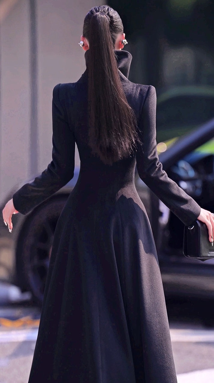 VJE  Warm Woolen Double-breasted Thickened Coat-JONG.