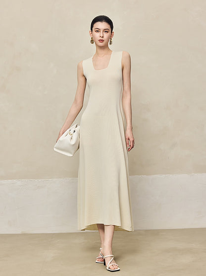 HECO Back Cross Midi Sleeveless Dress - SAVIOR.