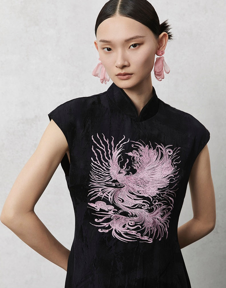 HECO Summer Jacquard Linen Dress Long Skirt - set.