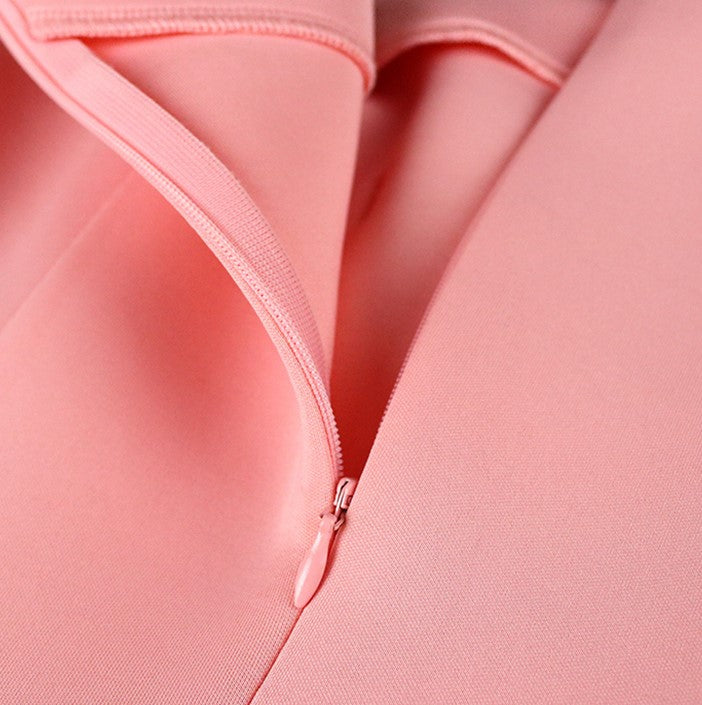 DOLLY Elegant Off Shoulder Pleated Ruffle Tube Top High Wait Midi Dress-LLA