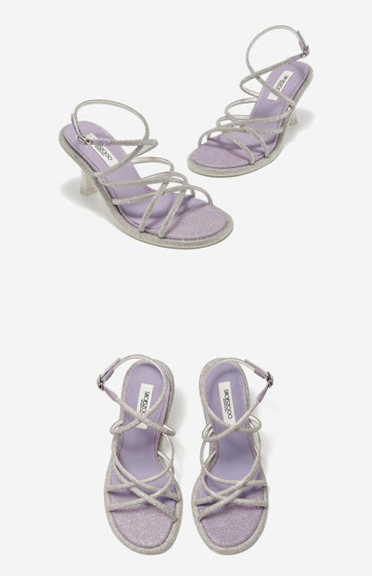 SHOESZOOO Summer Wear Open Toe Stiletto Sandal Heels - TOAST.
