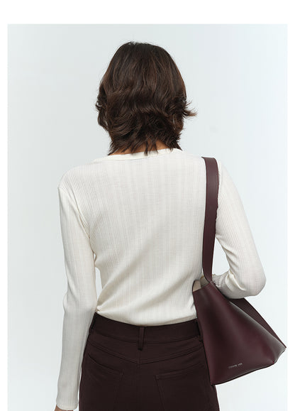 COMME MOI Lu Yan designer new women's irregular split barrel bag shoulder bag - FAITH.