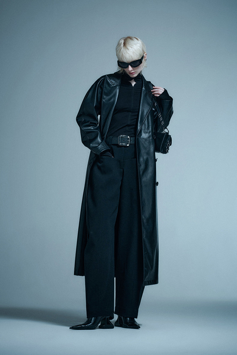 ANNAKIKI mid-waisted wool scimitar mid-rise trousers-ITSUKI