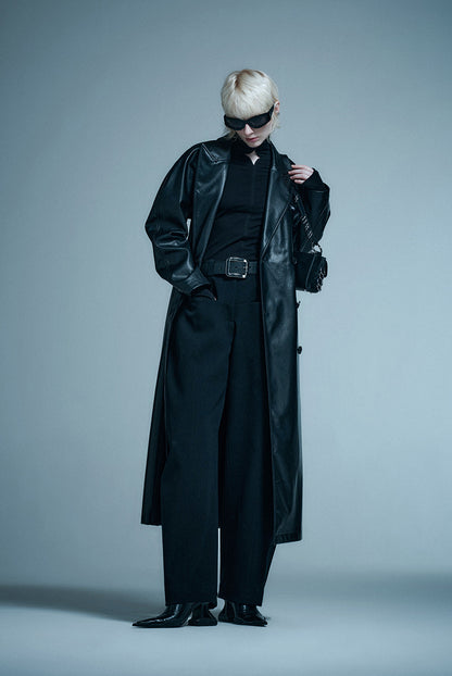 ANNAKIKI mid-waisted wool scimitar mid-rise trousers-ITSUKI