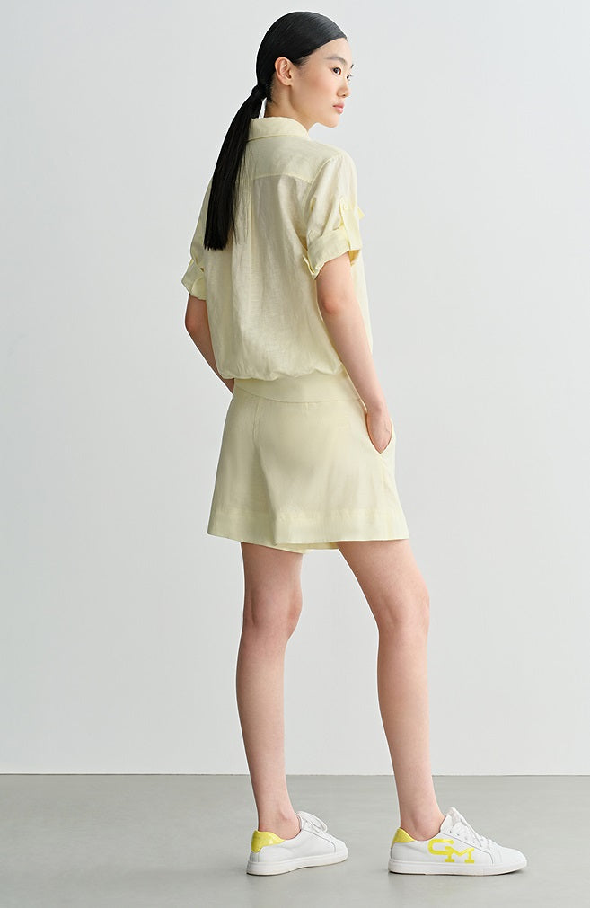 COMME MOI women's high-tech linen shorts and shirts outfit set - ELIJAH.
