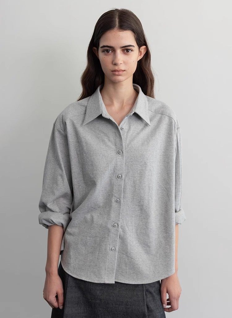 Nothing Written long short sleeve t-shirt cotton shirt-IVY!