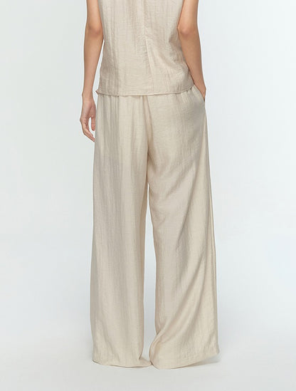 COMME MOI summer high-waisted double pleated wide-leg pants - LEVI.