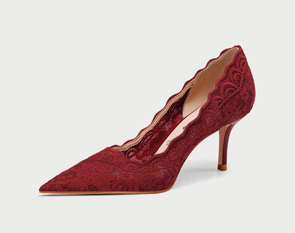 Pjjuu Red Chinese Style Xiuhe Wedding Shoes - GABRIEL