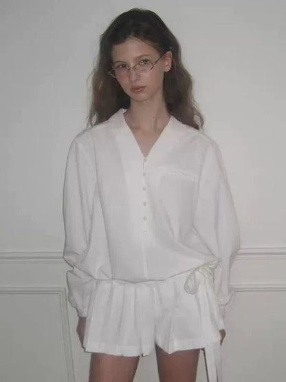 NOTHING WRITTEN flair shirt dress women's summer niche -ZOEY.