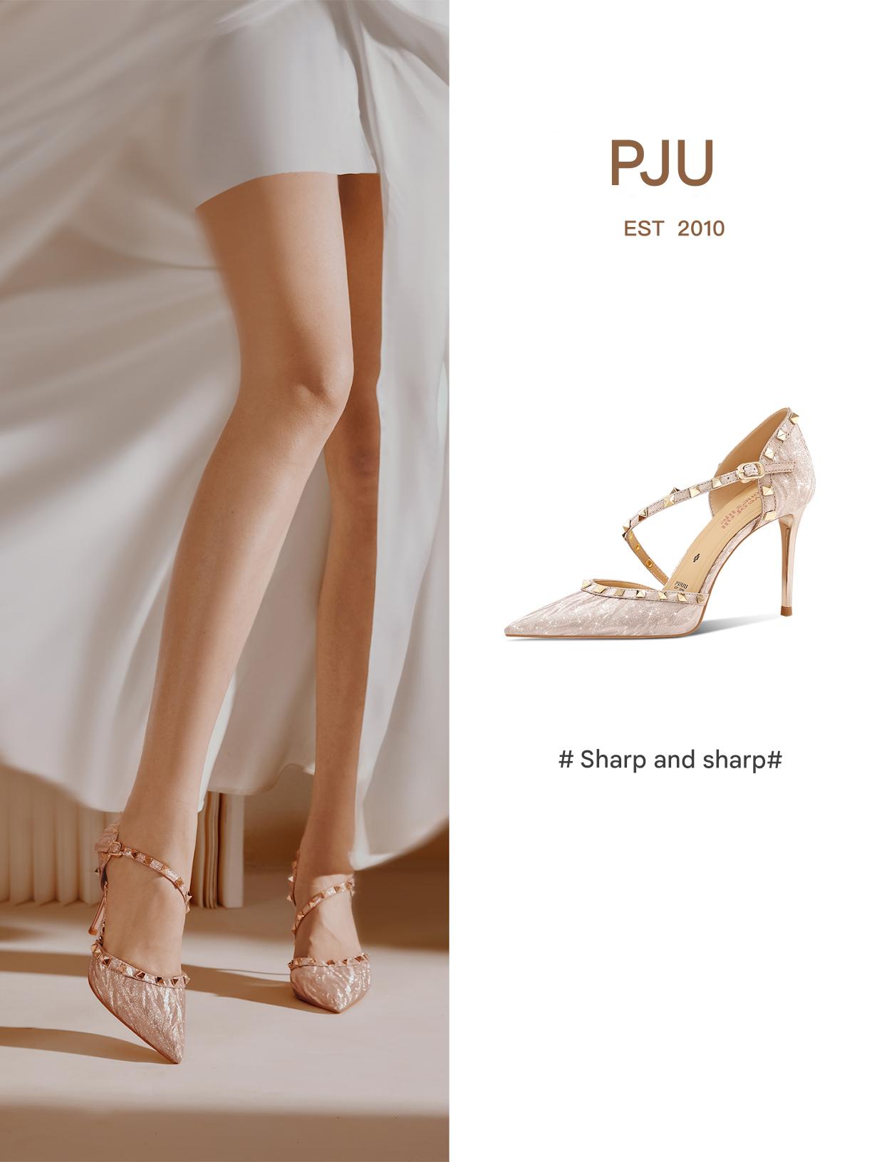 PJJUU rivet side air high stiletto shoes - VERSUS.