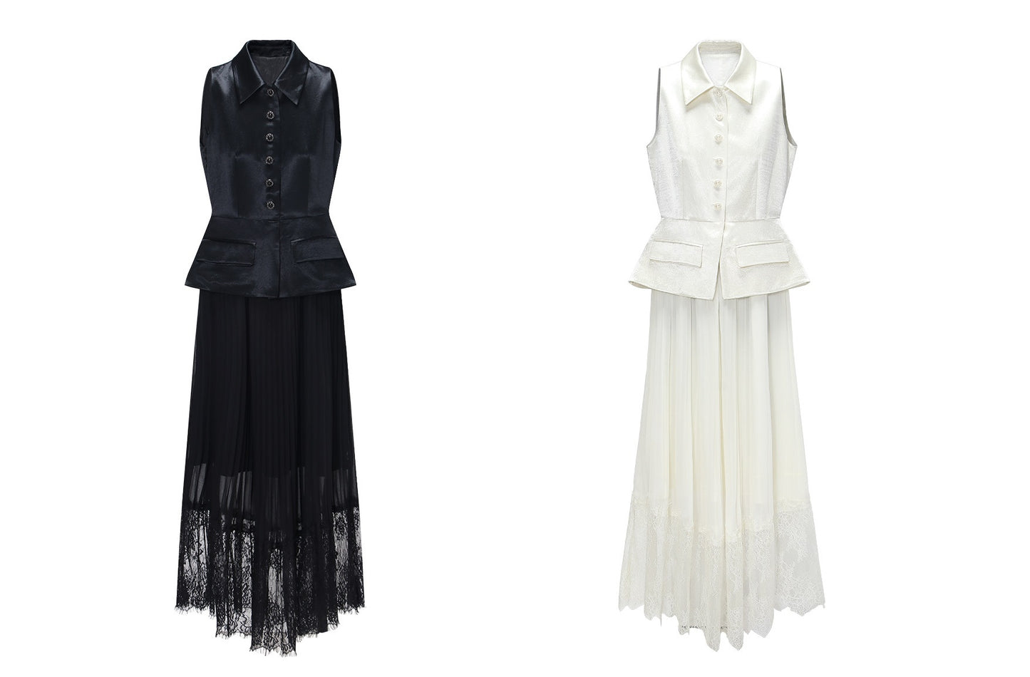 WANGXO Frost Pleat French Dress  - ESMEE.