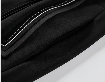 COMME MOI Lu Yan designer's new women's acetate V-neck asymmetrical dress - HONOR.