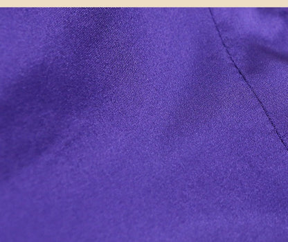 Magic Q's exclusive elegant purple heavy embroidered fox fur short coat - uiew