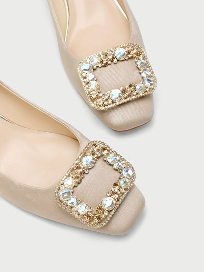 PJJUU thick-heeled cheongsam shoes - SECURE.