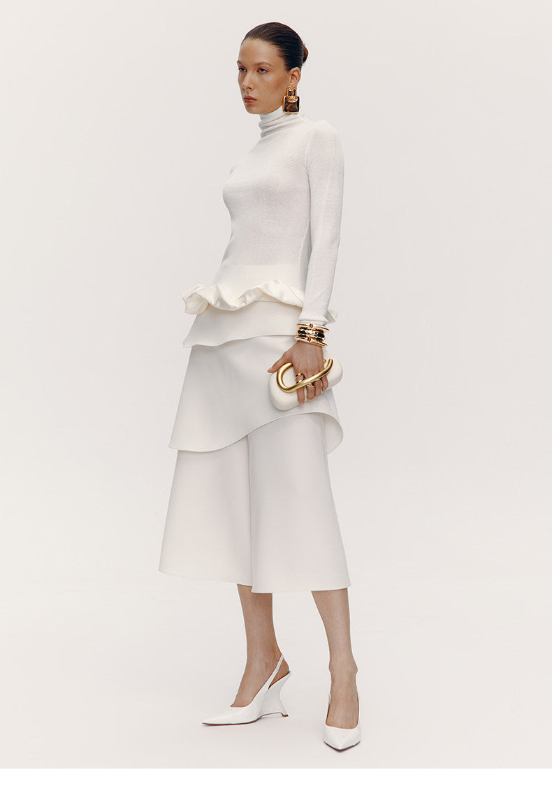 AtelierMissLu Hem clouds surround turtleneck knitted top - HERE.