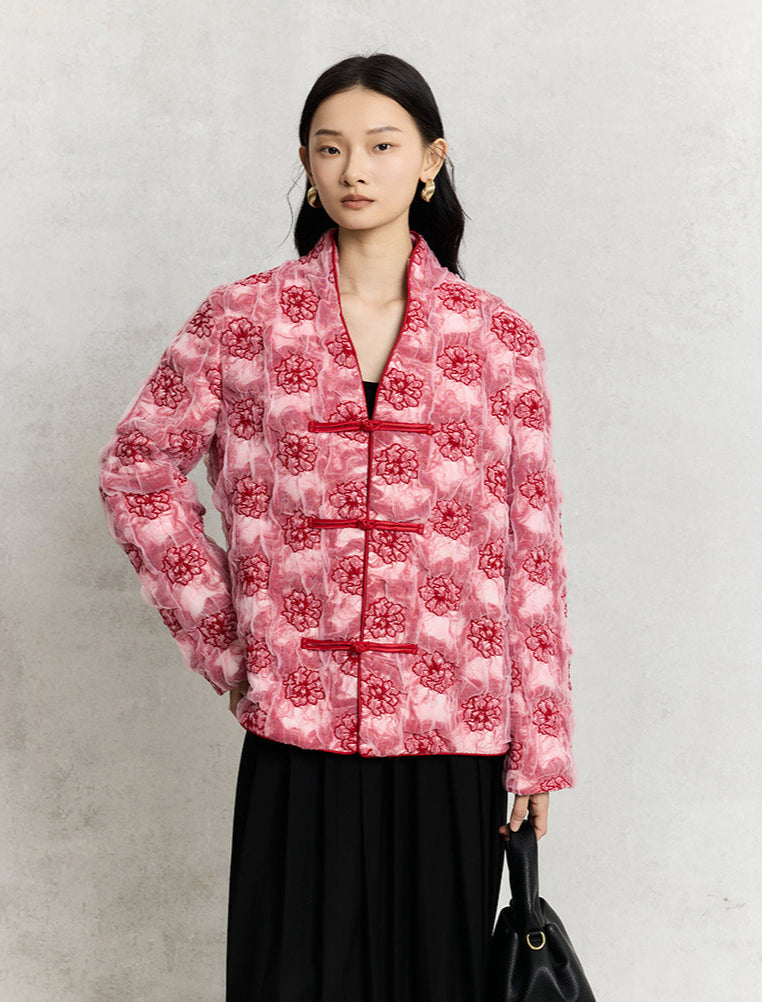 HECO embroidery mesh cardigan long sleeve jacket women - man.