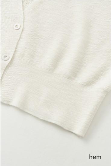 SUSHE LACE STITCHING V-NECK FIVE-QUARTER SLEEVES TWO-PIECE KNITTED TOP-EVA