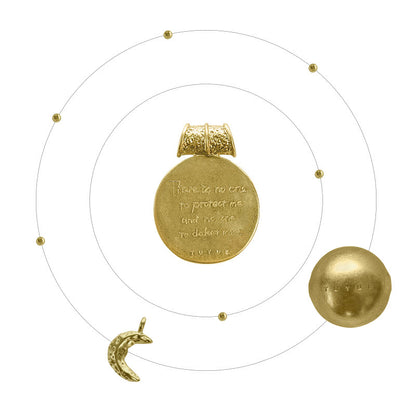 TUYUE brass gold plated moon phase healing pendant crystal bracelet- NIKO.