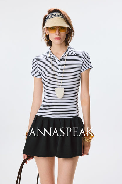 ANNASPEAK  POLO collar dress-RICO.